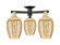 Arcadia Three Light Semi-Flush Mount in Black Antique Brass (405|7163FBABG4576ME)