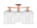 Arcadia Three Light Semi-Flush Mount in Antique Copper (405|7163FACG5598CL)