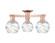 Arcadia Three Light Semi-Flush Mount in Antique Copper (405|7163FACG12136CL)