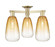 Arcadia Three Light Semi-Flush Mount in Antique Brass (405|7163FABG4806AM)