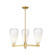 Arcadia Three Light Pendant in Satin Gold (405|7163CRSGG4806OP)