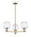 Arcadia Three Light Pendant in Champagne Bronze (405|7163CRCBG4587CL)