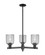 Arcadia Three Light Pendant in Matte Black (405|7163CRBKG5595SM)