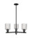 Arcadia Three Light Pendant in Matte Black (405|7163CRBKG5595CL)
