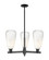 Arcadia Three Light Pendant in Matte Black (405|7163CRBKG4806OP)