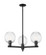 Arcadia Three Light Pendant in Matte Black (405|7163CRBKG4587CL)