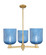 Arcadia Three Light Pendant in Brushed Brass (405|7163CRBBG5598BL)