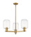 Arcadia Three Light Flush Mount in Brushed Brass (405|7163CRBBG4607CL) Arcadia Three Light Flush Mount in Brushed Brass (405|7163CRBBG4607CL)