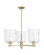 Arcadia Three Light Pendant in Antique Brass (405|7163CRABG5598SDY)