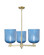 Arcadia Three Light Pendant in Antique Brass (405|7163CRABG5598BL)