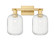 Arcadia Two Light Bath Vanity in Satin Gold (405|7162WSGG4607CL)