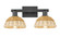 Arcadia Two Light Bath Vanity in Matte Black (405|7162WBKNBD275NAT)