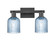 Arcadia Two Light Bath Vanity in Matte Black (405|7162WBKG5595BL)