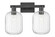 Arcadia Two Light Bath Vanity in Matte Black (405|7162WBKG4607CL)