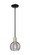 Arcadia One Light Mini Pendant in Black Antique Brass (405|7161SBABG12136CL)