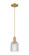 Arcadia One Light Mini Pendant in Brushed Brass (405|7161PBBG5595CL)