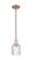 Arcadia One Light Mini Pendant in Antique Copper (405|7161PACG5595SDY)