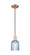 Arcadia One Light Mini Pendant in Antique Copper (405|7161PACG5595BL)