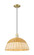Arcadia One Light Mini Pendant in Antique Brass (405|7161PABNBD216NAT)