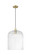 Arcadia One Light Mini Pendant in Antique Brass (405|7161PABG55912CL)