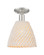 Arcadia One Light Semi-Flush Mount in Brushed Satin Nickel (405|7161CSNNBD9NAT)