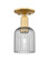 Arcadia One Light Semi-Flush Mount in Satin Gold (405|7161CSGG5595SM)