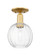 Arcadia One Light Semi-Flush Mount in Satin Gold (405|7161CSGG4587CL)