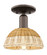 Arcadia One Light Semi-Flush Mount in Oil Rubbed Bronze (405|7161COBNBD275NAT)