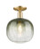 Arcadia One Light Semi-Flush Mount in Champagne Bronze (405|7161CCBG48110SL)