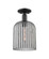 Arcadia One Light Semi-Flush Mount in Matte Black (405|7161CBKG5598SM)