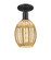 Arcadia One Light Semi-Flush Mount in Matte Black (405|7161CBKG4596ME)
