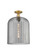 Arcadia One Light Semi-Flush Mount in Brushed Brass (405|7161CBBG55912SM)