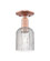Arcadia One Light Semi-Flush Mount in Antique Copper (405|7161CACG5595CL)