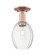 Arcadia One Light Semi-Flush Mount in Antique Copper (405|7161CACG4596CL)