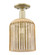 Arcadia One Light Semi-Flush Mount in Antique Brass (405|7161CABG5598ME)