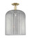Arcadia One Light Semi-Flush Mount in Antique Brass (405|7161CABG55912SM)
