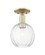 Arcadia One Light Semi-Flush Mount in Antique Brass (405|7161CABG4587CL) Arcadia One Light Semi-Flush Mount in Antique Brass (405|7161CABG4587CL)