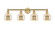 Edison Four Light Bath Vanity in Brushed Brass (405|6164WBBG1286)