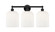 Edison Three Light Bath Vanity in Matte Black (405|6163WBKG5598GWH)