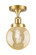 Edison One Light Semi-Flush Mount in Satin Gold (405|6161FSGG2086)