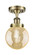 Edison One Light Semi-Flush Mount in Antique Brass (405|6161FABG2086)