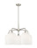 Ballston Five Light Chandelier in Satin Nickel (405|5165CRSNG5598GWH)