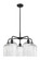 Ballston Five Light Chandelier in Matte Black (405|5165CRBKG5598SDY)