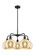 Ballston Five Light Chandelier in Matte Black (405|5165CRBKG1288)