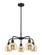 Ballston Five Light Chandelier in Matte Black (405|5165CRBKG1286)