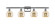 Ballston Four Light Bath Vanity in Polished Chrome (405|5164WPCG1286)