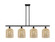 Ballston Four Light Island Pendant in Matte Black (405|5164IBKG5598ME)