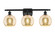 Ballston Three Light Bath Vanity in Matte Black (405|5163WBKG1288)