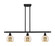 Ballston Three Light Island Pendant in Matte Black (405|5163IBKG1286)