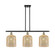 Ballston Three Light Island Pendant in Black Antique Brass (405|5163IBABG5598ME)